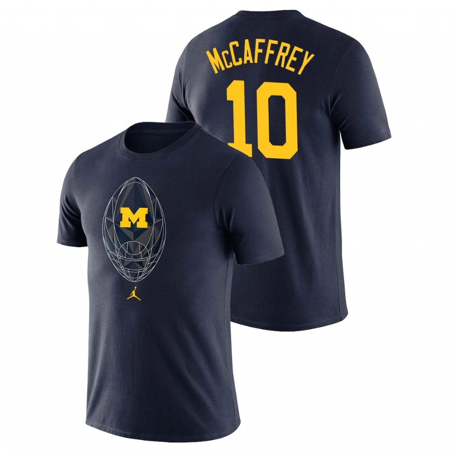 Michigan Wolverines Men's NCAA Dylan McCaffrey #10 Navy Icon Legend College Football T-Shirt UOR3349KC